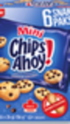 Biscuits mini chips ahoy en format snak paks ou p'tits oursons de christie