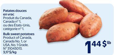 Patates douces en vrac