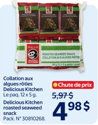 Collation aux algues rôties delicious kitchen