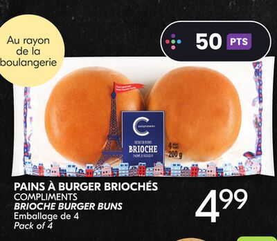 Pains à burger briochés compliments