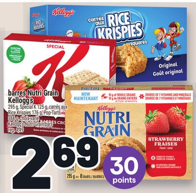 Barres nutri grain kellogg's