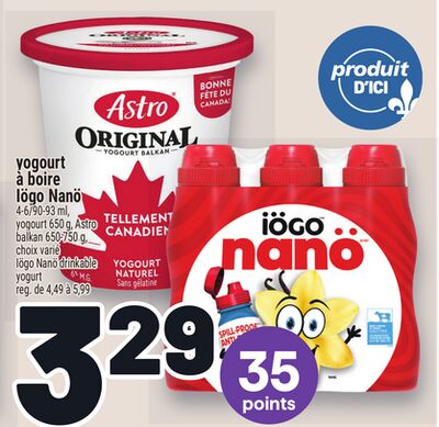 Yogourt à boire iögo nanö
