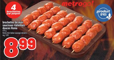 BROCHETTES DE MINI SAUCISSES ITALIENNES DOUCES ROMA | ROMA MINI ITALIAN SAUSAGE SKEWERS