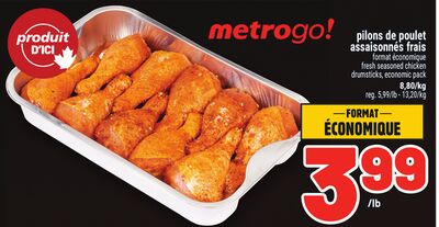 Pilons de poulet assaisonnés frais