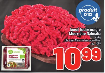 BOEUF HACHÉ MAIGRE MIEUX-ÊTRE NATURALIA | LIFE SMART NATURALIA LEAN GROUND BEEF