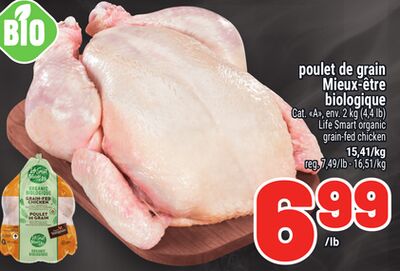 Poulet de grain mieux-être biologique