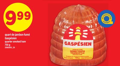 QUART DE JAMBON FUMÉ GASPÉSIEN | QUARTER SMOKED HAM, 750 G