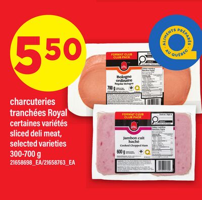 Charcuteries tranchées royal