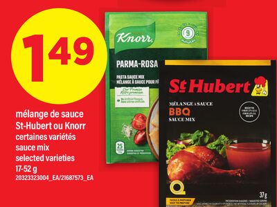 MÉLANGE SAUCE ST-HUBERT OU KNORR | SAUCE MIX, 17-52 G