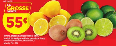 Citrons, limes ou kiwis