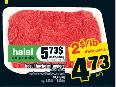 Boeuf haché mi-maigre