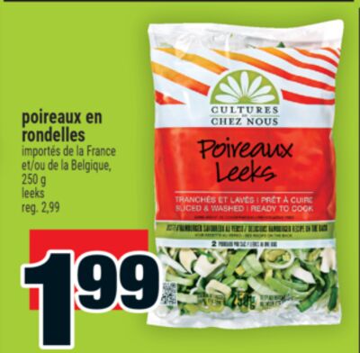 Poireaux en rondelles