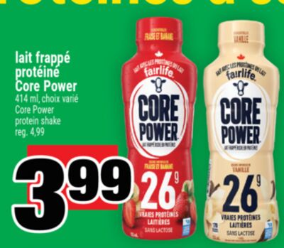 Lait frappé protéiné core power