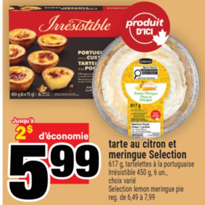 Tarte au citron et meringue selection