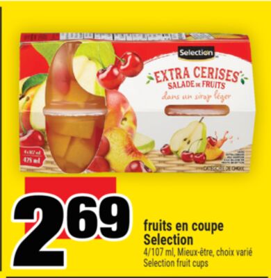 FRUITS EN COUPE SELECTION | SELECTION FRUIT CUPS