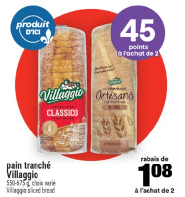 Pain tranché villaggio