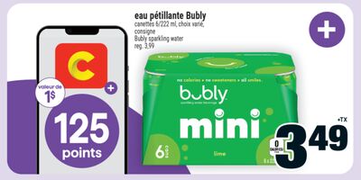 Eau pétillante bubly