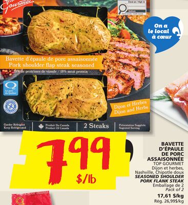 BAVETTE D'ÉPAULE DE PORC ASSAISONNÉE TOP GOURMET