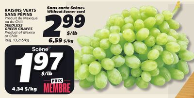 Raisins verts sans pépins