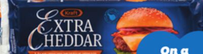 Produit de fromage fondu tranché kraft extra cheddar