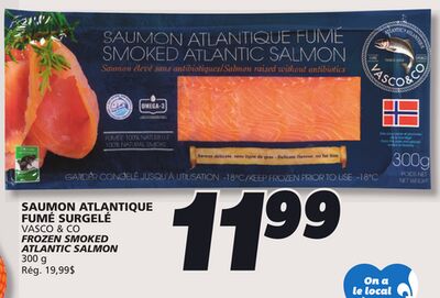 Saumon atlantique fumé surgelé. vasco & co.