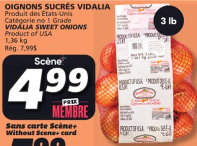 Oignons sucrés vidalia