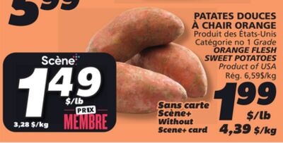 PATATES DOUCES À CHAIR ORANGE