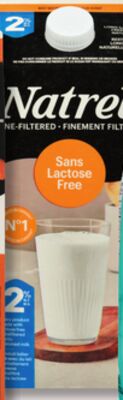 Sans lactose (2 l) ou crémier à café natrel