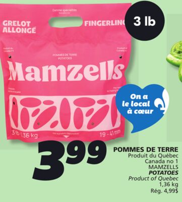 Pommes de terre mamzells
