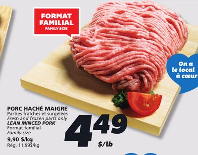 Porc haché maigre