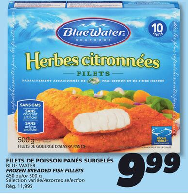 Filets de poisson panés surgelés blue water