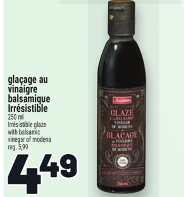Glaçage au vinaigre balsamique irrésistible