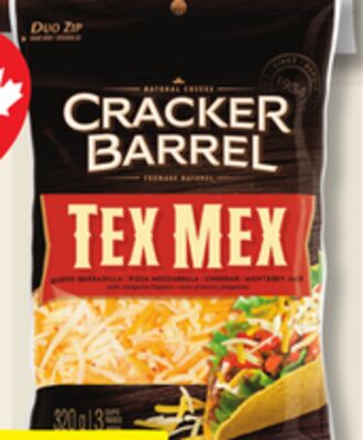 FROMAGE RÂPÉ CRACKER BARREL (250 à 320 g)