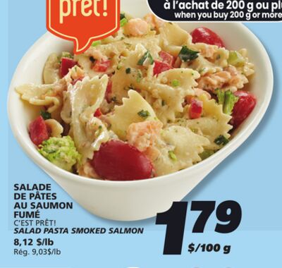 SALADE DE PÂTES AU SAUMON FUMÉ C'EST PRÊT!