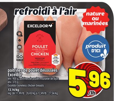 Poitrines de poulet désossées exceldor